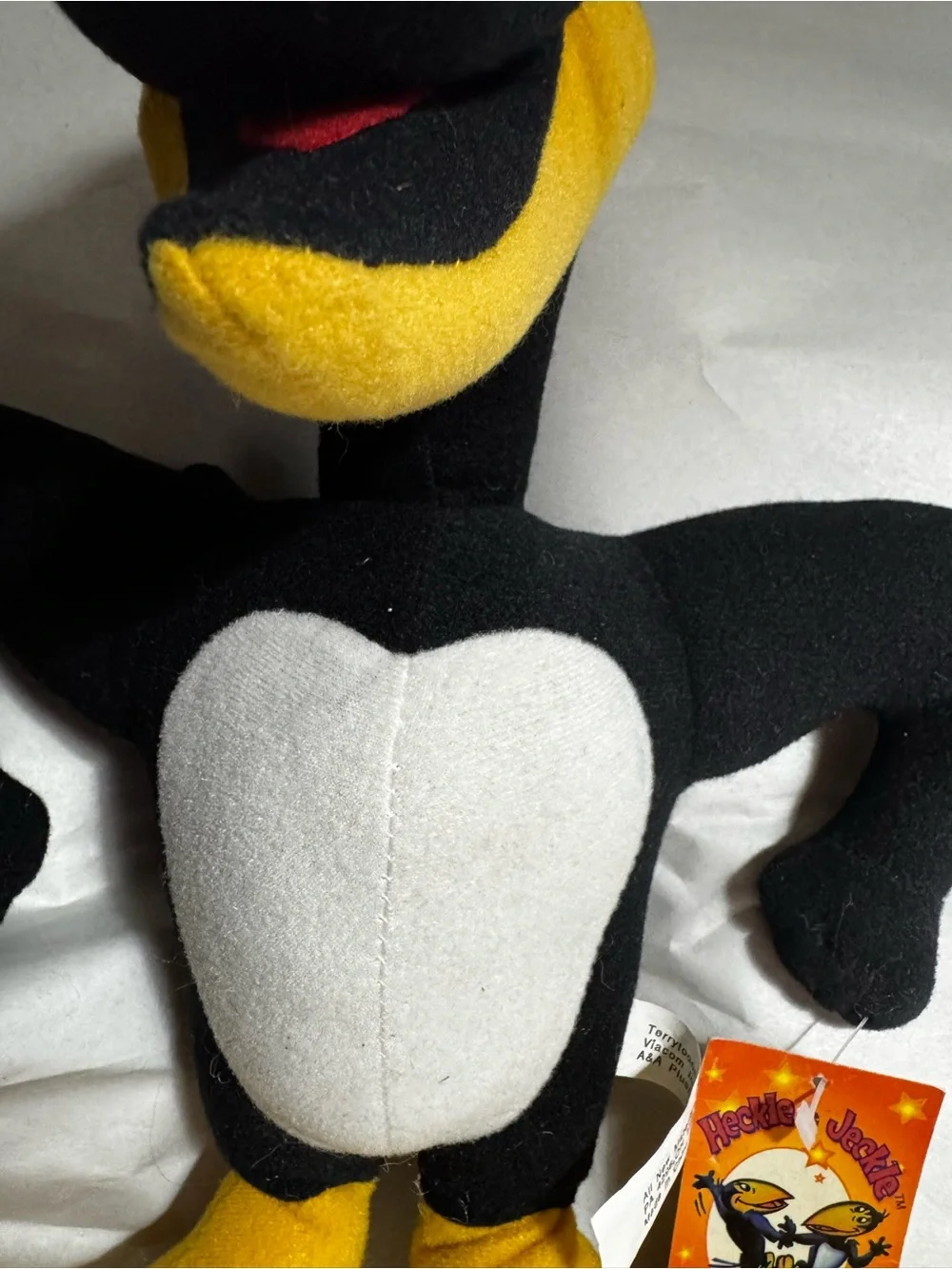 Vintage 1997 Viacom Heckle And Jeckle Magpie 8” Plush Terrytoons